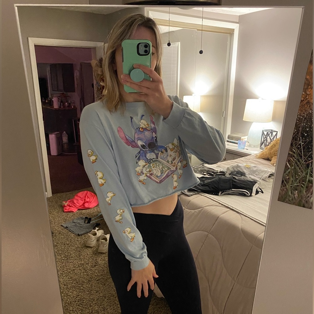 Stitch Boxlunch Crop Top Long Sleeve